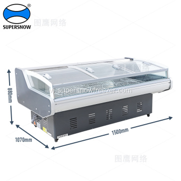 Glass Cover Multideck Open Chiller Hiển thị Tủ lạnh